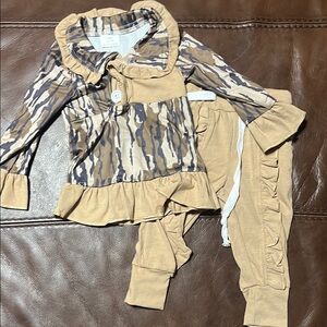 Camouflage Baby Outfit with Ruffle Details